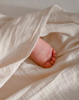 Organic Muslin Swaddle - Sand - 120x120cm - SALE