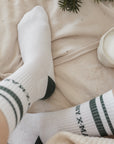Organic Socks - Cosy Christmas - Green