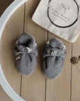 Organic Fleece Booties - Dark Grey Melange - SALE