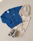 GOTS Organic Knit Cardigan - Blueberry Blue