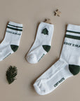 Organic Socks - Cosy Christmas - Green