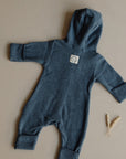 Organic Fleece Overall - Blue Melange - SALE