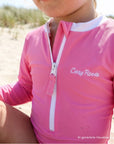 Sustainable UV Longsleeved Bathing Suit - Bright Pink (UV STANDARD 801)