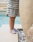 Organic Terry Shorts - Blue Striped