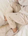 Organic Rib Leggings -Wildflowers