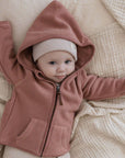 Organic Fleece Jacket - Dusty Rose Melange