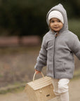 Organic Fleece Jacket - Dark Grey Melange