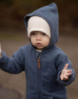 Organic Fleece Jacket - Blue Melange - SALE
