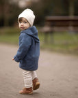 Organic Fleece Jacket - Blue Melange - SALE