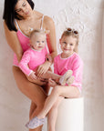 Sustainable UV Longsleeved Bathing Suit - Bright Pink (UV STANDARD 801)