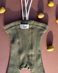 Organic Shorty Tights - Olive Striped