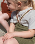Organic Shorty Tights - Olive Striped