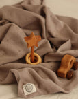 GOTS Organic Knit Blanket - Caramel - SALE