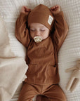 Organic Rib Sweatshirt - Walnut- S A L E