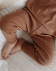 Organic Rib Leggings - Walnut - S A L E