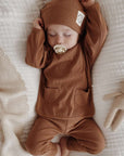 Organic Rib Leggings - Walnut - S A L E