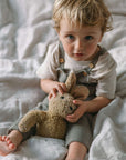 Organic Knit Dungarees - Khaki - S A L E