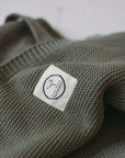 Organic Knit Dungarees - Khaki - S A L E