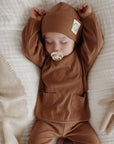 Organic Rib Sweatshirt - Walnut- S A L E