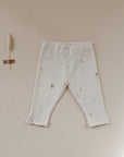 Organic Rib Leggings -Wildflowers