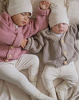 GOTS Organic Knit Cardigan - Dusty Rose - SALE