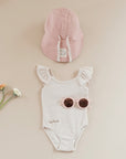 Organic Sun Hat - Dusty Rose - UPF 50+