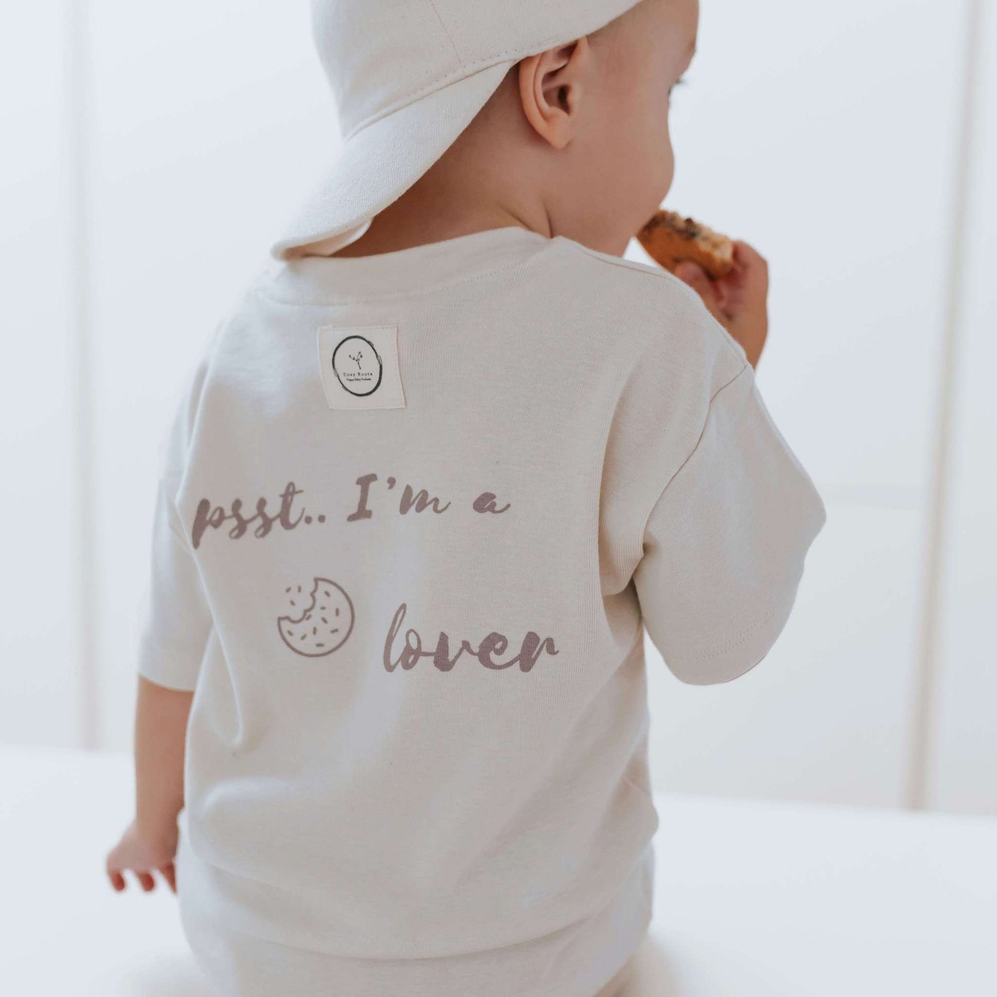 Organic Oversize Shirt - Sand Cookie Lover - SALE