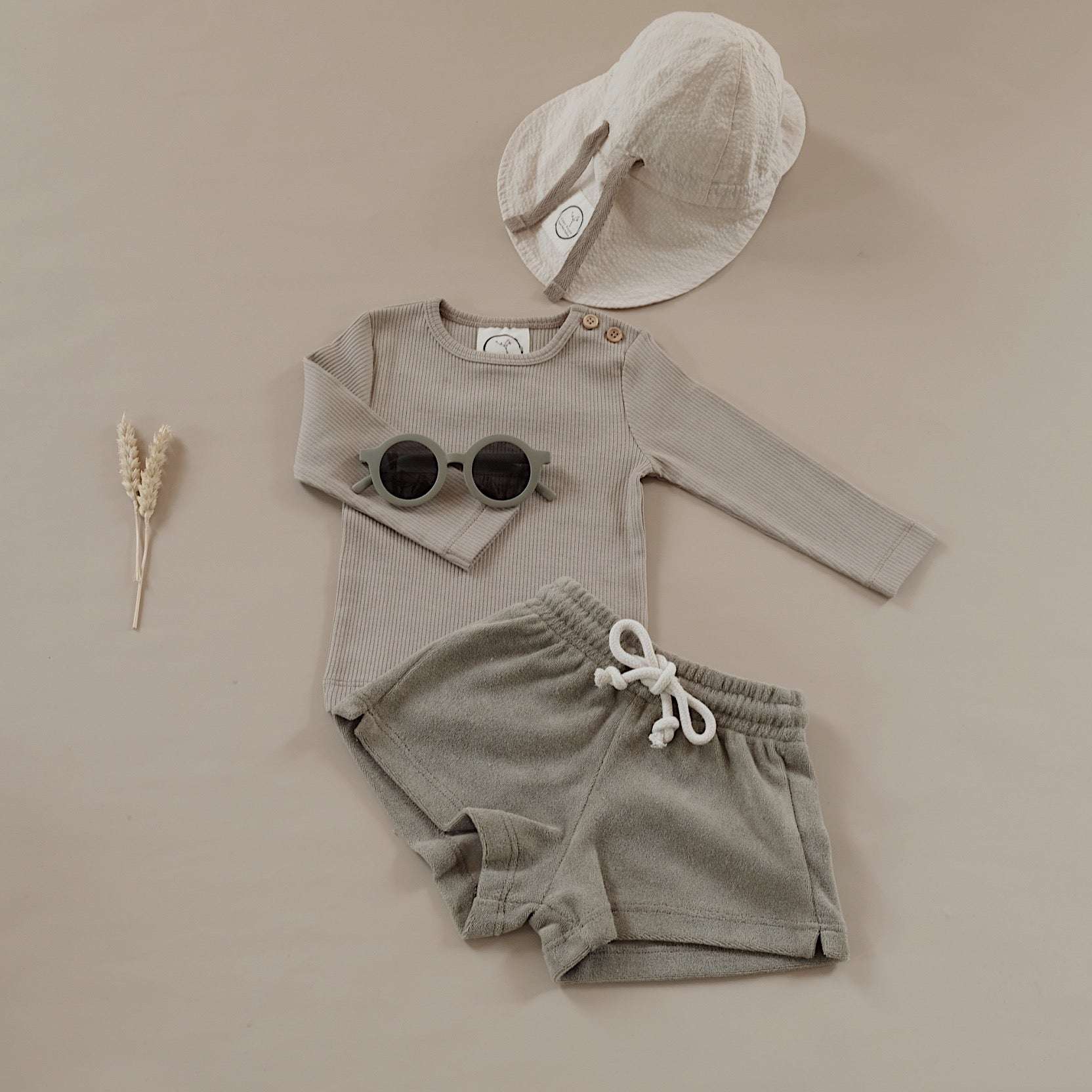 Organic Terry Shorts - Khaki