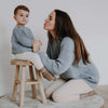 Organic Knit Pulli - MUM - Dusty Blue - SALE - OVERSIZE FIT