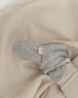Organic Fleece Booties - Light Grey Melange