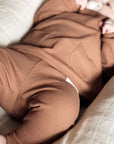 Organic Rib Sweatshirt - Walnut- S A L E
