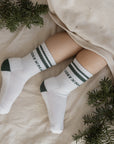 Organic Christmas Socks Green - 2 Pack