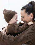 Organic Oversize Knit Pulli - Chocolate