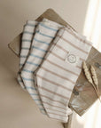 Organic Rib Leggings - Caramel Striped