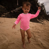 Sustainable UV Longsleeved Bathing Suit - Bright Pink (UV STANDARD 801)