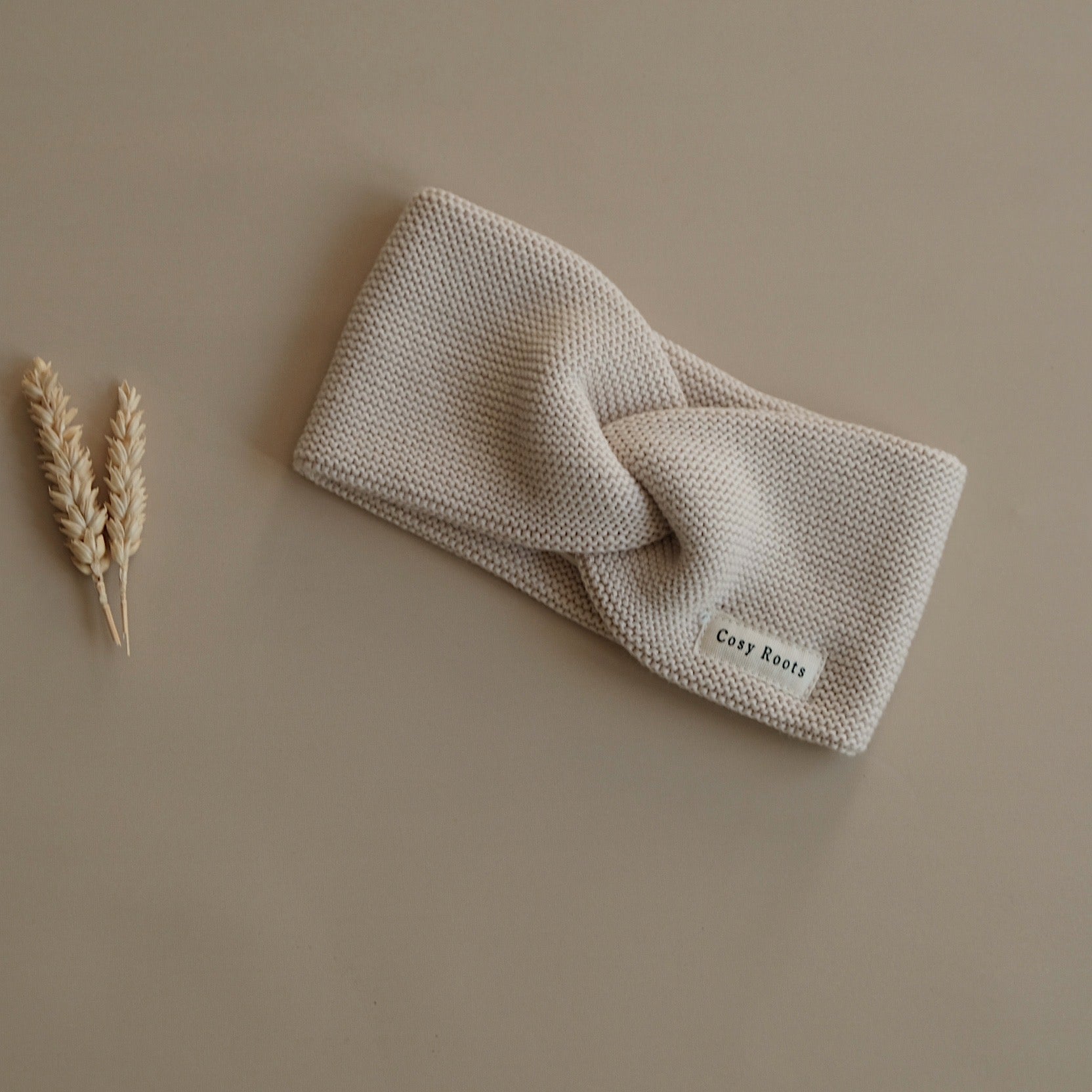Organic Knit Headband - Sand
