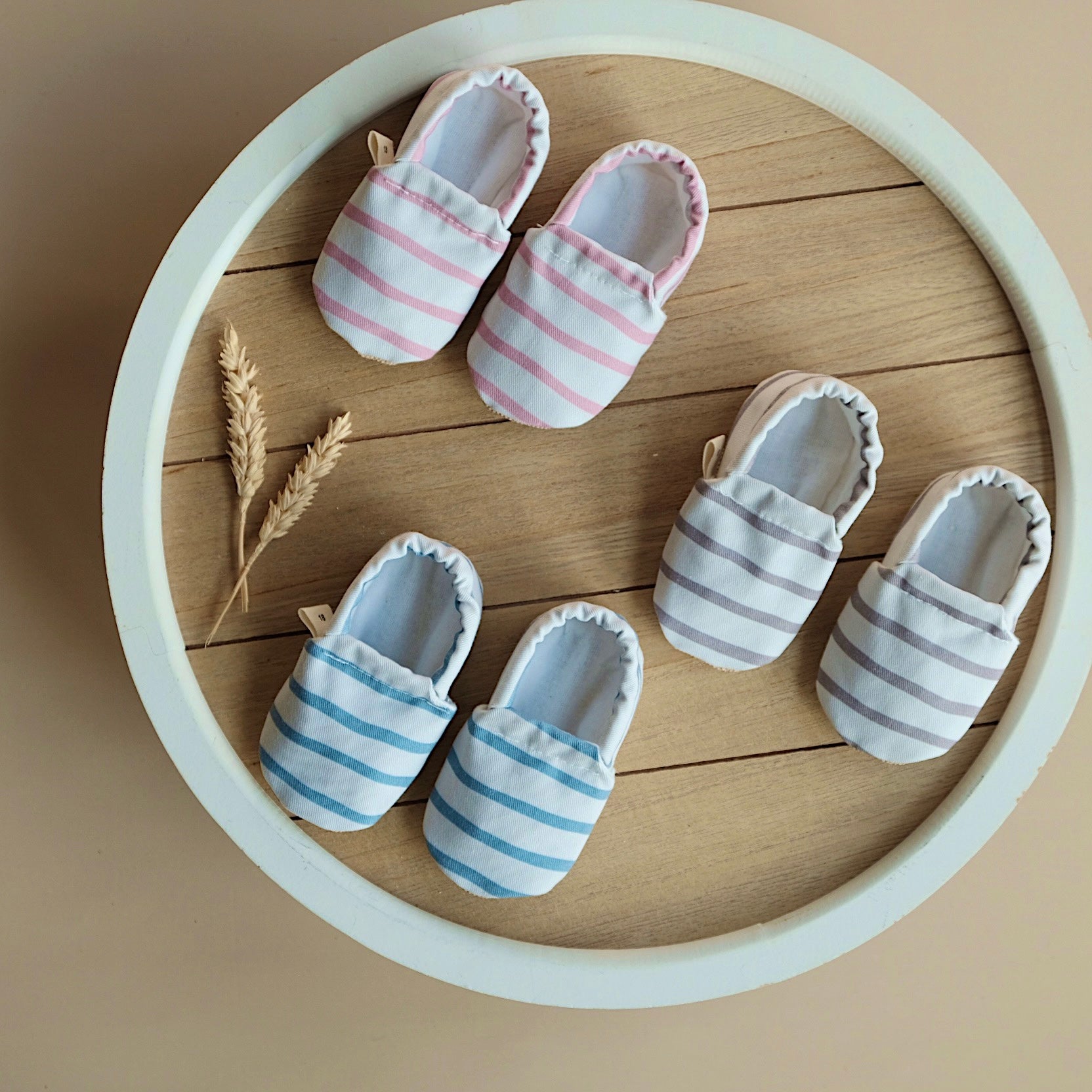 Vegan Shoes - Pink Striped