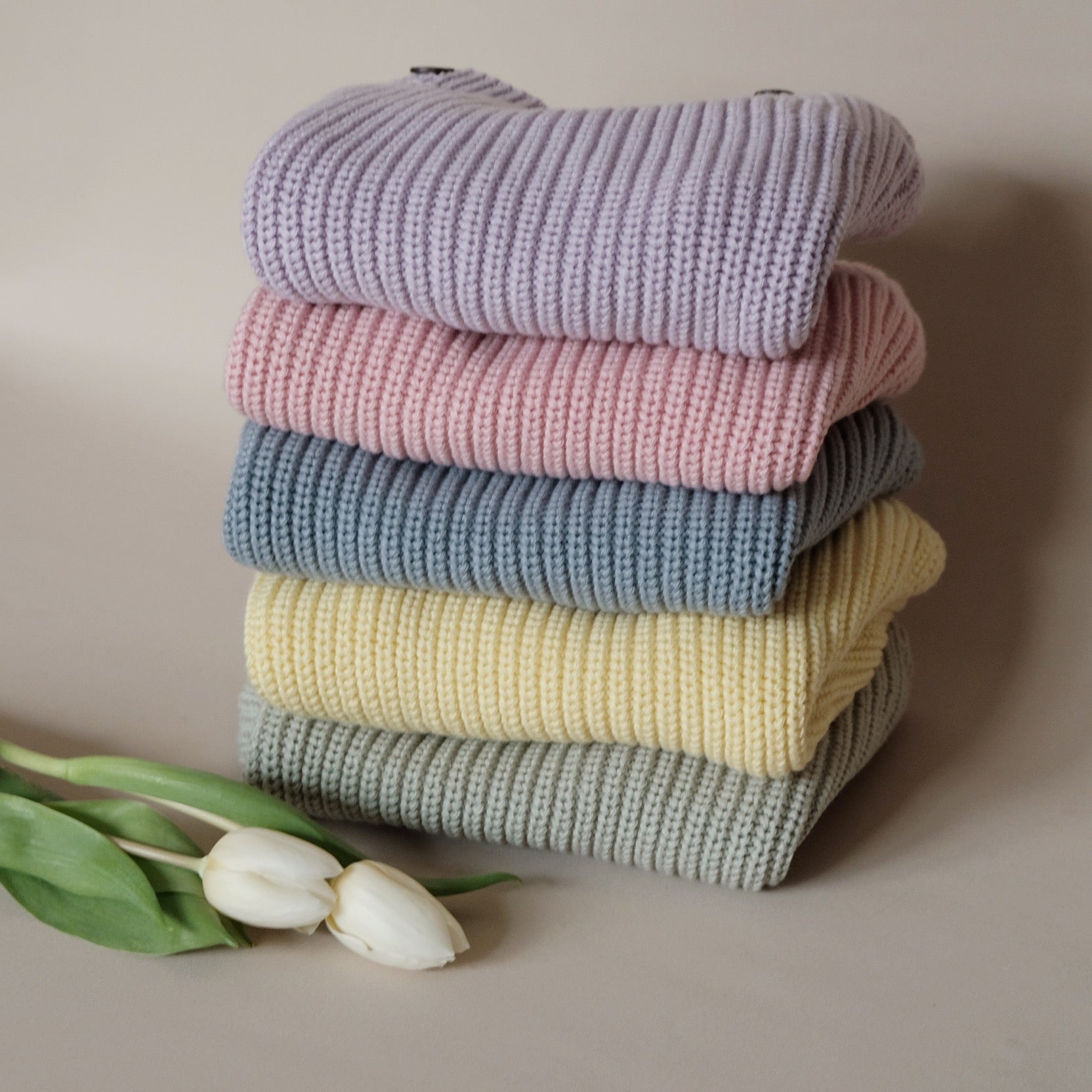 Organic Oversize Knit Pulli - Candy Pink