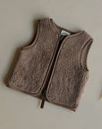 Organic Teddy Vest - Mocha - SALE