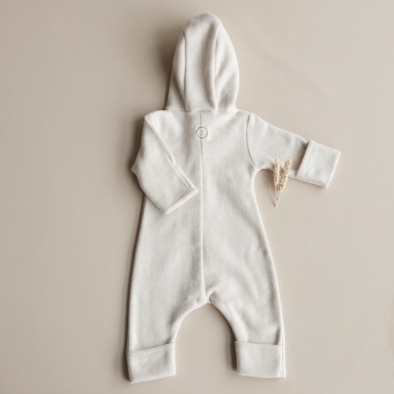 Organic Fleece Overall - Light Beige Melange