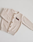 GOTS Organic Knit Cardigan - Puppy Sand