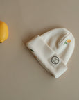 Organic Rib Beanie - Pure Lemon