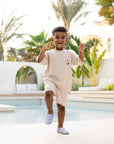 Organic Summer Knit Shorts - Sand