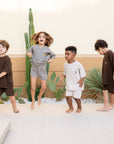 Organic Summer Knit Shorts - Khaki