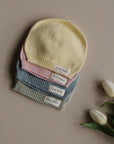 Organic Thin Knit Beanie - Lemon Tonic
