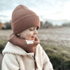 Organic Knit Scarf - Walnut - S A L E