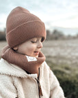 Organic Knit Scarf - Walnut - S A L E