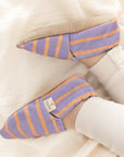 Vegan Shoes - Sunset Sorbet (lavender/orange striped)