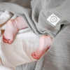 Organic Muslin Swaddle - Khaki - 120x120cm - S A L E