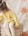 Organic Oversize Knit Pulli - Lemon Tonic